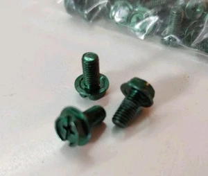 Qty 200. HexHead Grounding Green Screw 10-32x3/8 - Picture 1 of 4