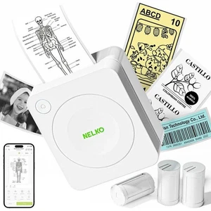 Nelko Sticker Printer, PM230 Print Pod Mini Printer Bluetooth Portabel Sticke... - Picture 1 of 7