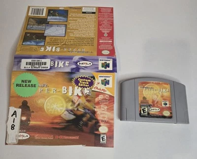 Top Gear Hyper-Bike (Nintendo 64, N64, 2000) Authentic Game Cartridge & Cutout - Image 1 of 4