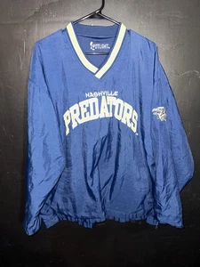 Vintage Nashville Predators Windbreaker Pullover Herren L Reversible Spotlight Y2K - Bild 1 von 7