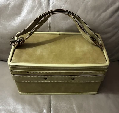 DE COLECCIÓN HARTMANN EQUIPAJE MAQUILLAJE NOCHE COSMÉTICO ESTUCHE RÍGIDO BOLSA DE VIAJE CON LLAVES Foto 1 de 4