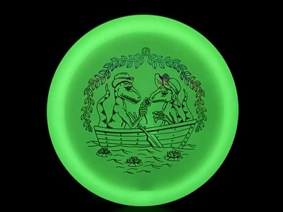 Discraft Raptor Z Glo 173-174g Rainbow Raptor Couple stamp - Image 1 of 4