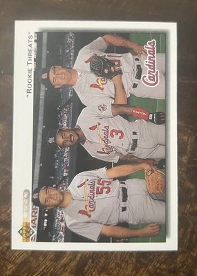 Rookie Threats 1992 Upper Deck #702 St. Louis Cardinals - Image 1 of 2