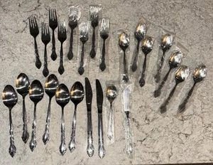 25 Piece LA Rondine Stainless Silverware Flatware Lot Spoons Forks Knives Korea - Picture 1 of 7