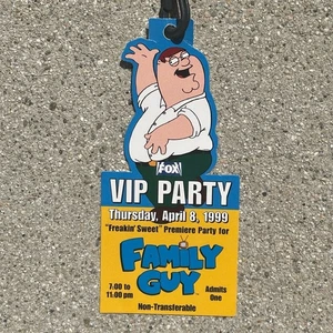 HISTORICAL Family Guy 1999 “Freakin Sweet” Fox Premier Party VIP Ticket/Lanyard - Picture 1 of 6