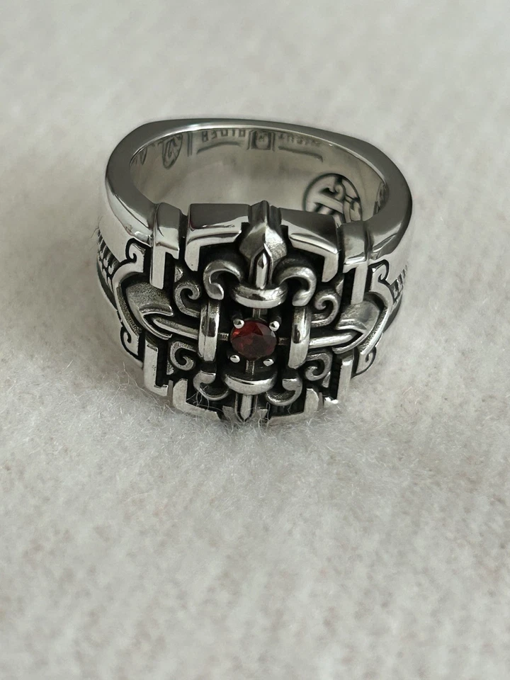 Night Rider Sanctified Sterling Silver Ring Size 12 925 SS - Image 1 of 4