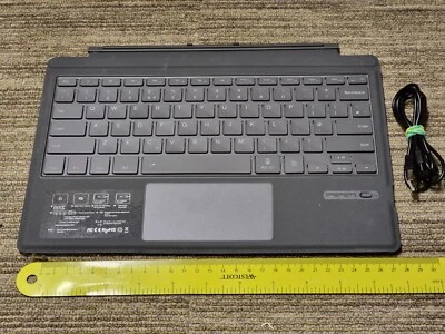 MICROSOFT SURFACE PRO 5 6 7 EARTO BLUETOOTH KEYBOARD COVER Backlit USB C QWERTY - Image 1 of 4