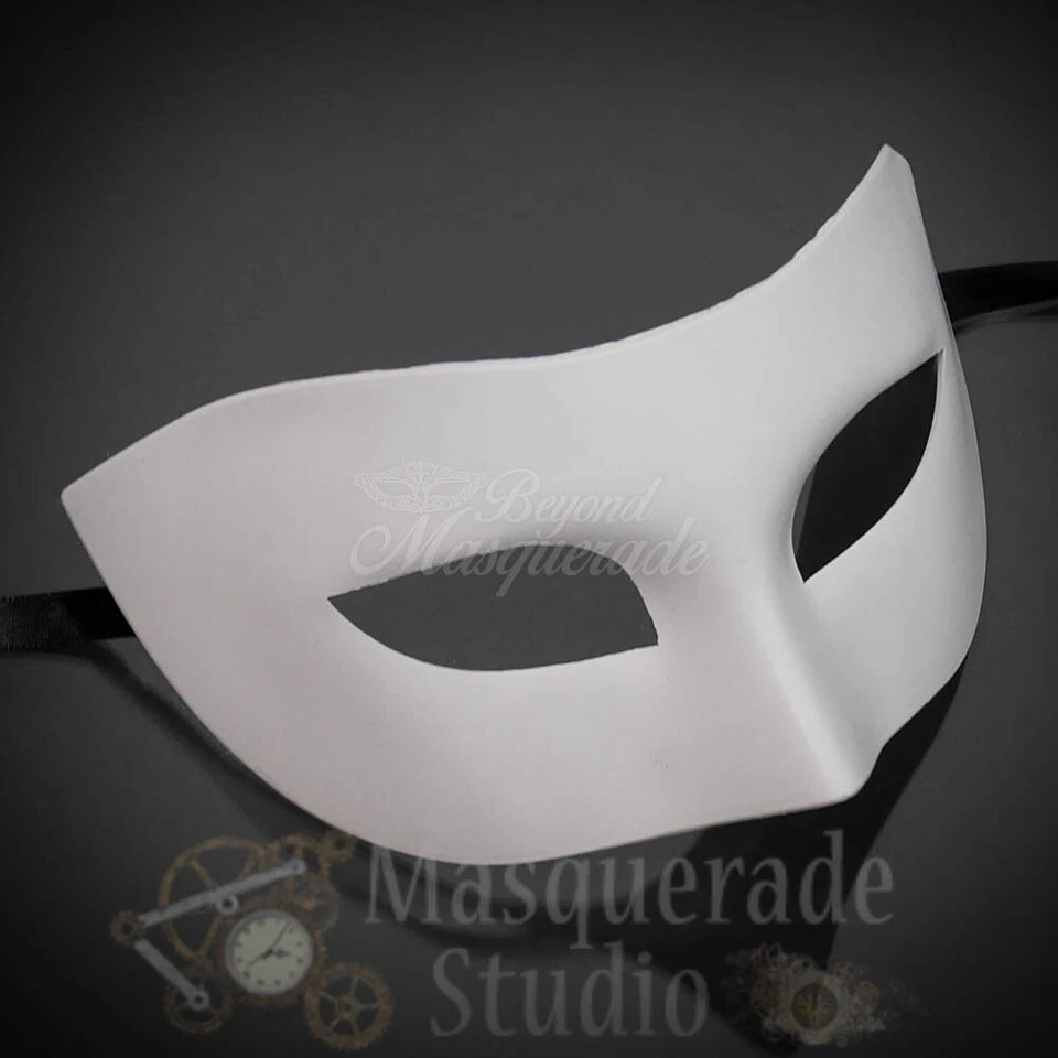 Mens Eye Mask Phantom of the Opera Venetian Minimalist Classic Masquerade Mask - Image 1 of 1