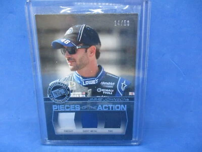Jimmie Johnson 2013 Press Pass Authentics Pieces Of The Action #'d 14/50 - Image 1 of 2