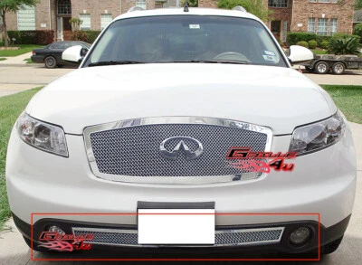 For 2003-2005 Infiniti FX35/FX45 Bumper Stainless Chrome Mesh Grille Insert - Image 1 of 3