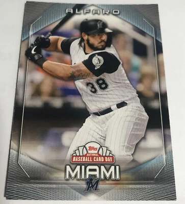 jorge alfaro 2020 National baseball card day#15 Miami Marlins Topps - Image 1 of 2
