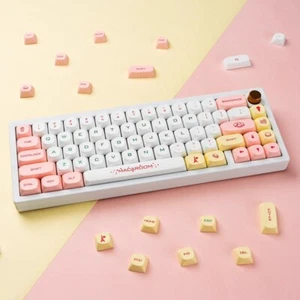 122 Keys Cute Pink Macaron MA Profile Dye Sub PBT Keycap Set - Picture 1 of 7