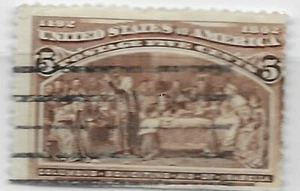 USA 1893 5c COLUMBIAN - Picture 1 of 2