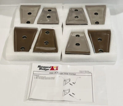 Комплект из 8 чехлов на петли двери из нержавеющей стали Rugged Ridge для Jeep Wrangler JK 2007-18 годов выпуска - Изображение 1 из 4