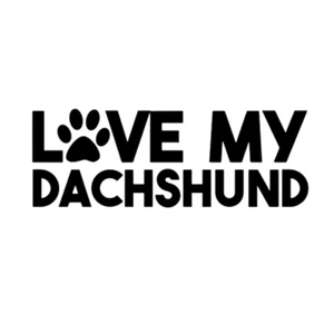Love My Dachshund Vinyl Decal Sticker - Picture 1 of 15