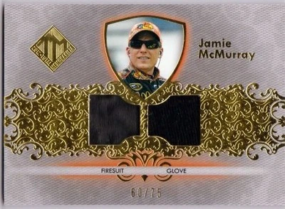 JAMIE McMURRAY 2012 Press Pass Total Memorabilia Race Firesuit Glove Card 60/75 - Image 1 of 2