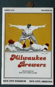 1978 Milwaukee Brewers San Diego Padres OZZIE SMITH Spring Training Program----- - Picture 1 of 1