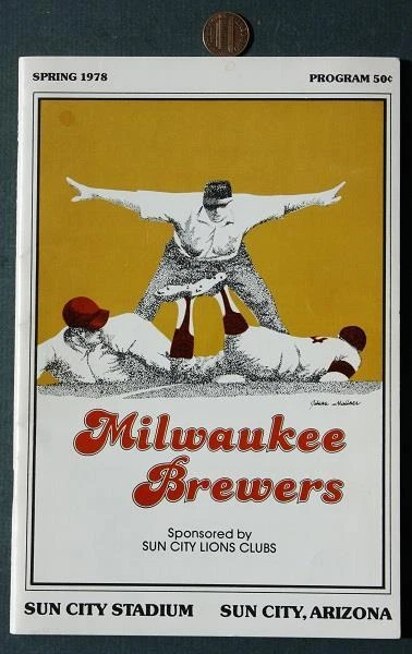 1978 Milwaukee Brewers San Diego Padres OZZIE SMITH Spring Training Program----- - Image 1 of 1