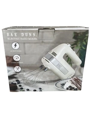 Batidora de mano eléctrica Rae Dunn para cocina con accesorios crema para cocinar y hornear Foto 1 de 4