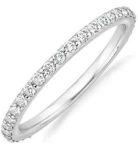 2mm Thin 18K Gold Plated Woman Girl Eternity Infinity Forever Love CZ Ring XJ34 - Picture 1 of 11