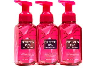 PERFECT IN PINK 3 BATH & BODY WORKS GENTLE CLEAN FOAMING HAND SOAP 8.75 OZ NEW - Picture 1 of 4