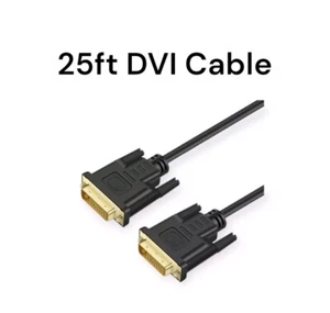 A-technology DVI Cable 25ft Dual Link 24+1 Male to Male W/ Ferrite Core Support - Picture 1 of 2