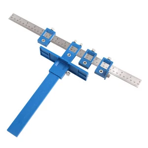 Drill Guide Sleeve Punch Locator Cabinet Hardware Jig Drawer Pull Wood Dowel Kit - Picture 1 of 4