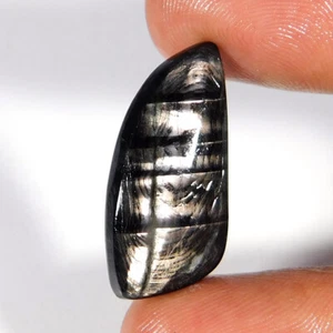 15.30Cts. 100% Natural Power Black Hypersthene Fany Cabochon Loose Gemstone - Picture 1 of 3