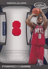 2009-10 Certified Fabric of the Game Jersey Number Card #179 Terrence Williams