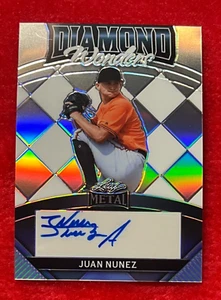 JUAN NUNEZ 2024 LEAF METAL SILVER DIAMOND WONDER AUTO # 06/35 BALTIMORE ORIOLES - Picture 1 of 3