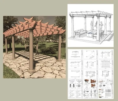 Pergola Plans: Enhancing Your Landscape: A Stunning and Durable Pergola - Image 1 of 4