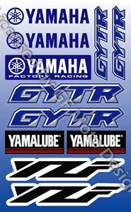 YZF GYTR Yamalube Decals Set Laminated Stickers YZF-R1 YZF-R6 YZ-F 450 /113 - Picture 1 of 1