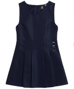 Beverly Hills Polo Club Girls Sleeveless Pleated School Uniform Dress Navy Sz 8 - Picture 1 of 4