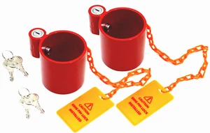 Casa rodante King 2 piezas bloqueo de pin para remolque seguro antirrobo contenedor con 4 llaves similares - Imagen 1 de 5
