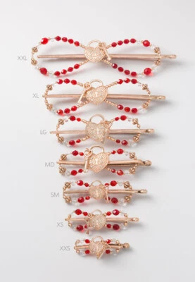 Lilla Rose Keliyah Heart Rose Gold Flexi Hair Clip FX-3526 L (Large) - Image 1 of 3