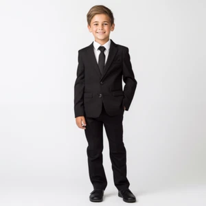 Boys Black Suit (Classic Slim) - Picture 1 of 18