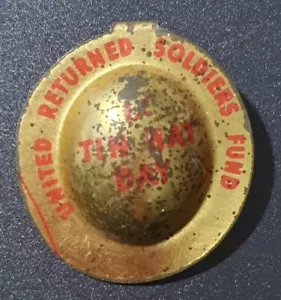 AUSTRALIA • Tin Hat Day badge • United Returned Soldiers Fund - Picture 1 of 2