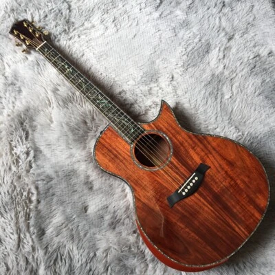 PS14 Electric Acoustic Guitar Full Koa Solid Top B-Band Bone Nut&Saddles - Image 1 of 4