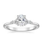 0.88 Carat Igi / Gia Certified Lab Created Diamond Wedding Ring 14k White Gold