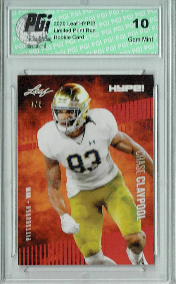 Chase Claypool 2020 Leaf HYPE! #40 Red SP, Only 5 Made Rookie Card PGI 10 - Image 1 of 1
