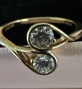 PANDORA Infinite 0.5 Carat Lab-Grown Diamond 14k Yellow Gold Ring Size 7 / 54 - Picture 1 of 9