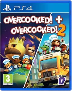 Overcooked And Overcooked 2 PS4 Game Ex-Display Case Disk Unused