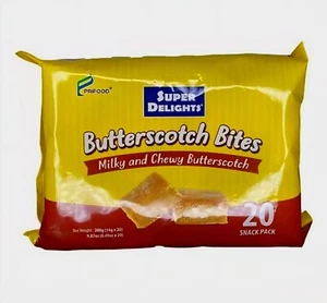 2x Super Delights BUTTERSCOTCH BITES 14g×20pcs (Individually Wrap) (2xPacks) - Picture 1 of 8