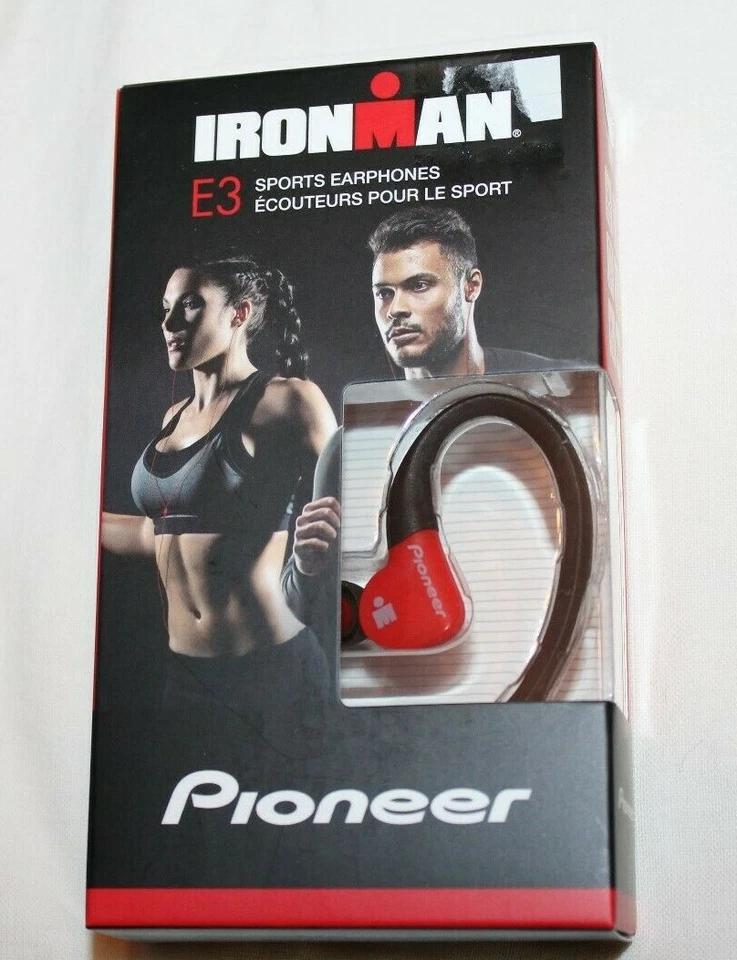 Pioneer Ironman E3 Sports Earphones Red Sweat Proof