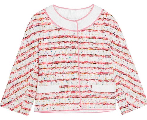 Giacca in tweed $950 BOUTIQUE MOSCHINO Boutique Pizzo & Grosgrain Rifinito Fippo $ 48