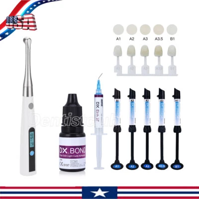 Luz de cura dental/resina composta A1-B1/gel de gravação/suportes ortográficos adesivo - Imagem 1 de 4