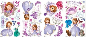 SOFIA LA PRIMERA pegatinas de pared 37 calcomanías decoración princesa Disney hada madrina - Imagen 1 de 3