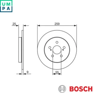 2x BRAKE DISC 0 986 479 721 FOR TOYOTA PRIUS/PHV COROLLA VERSO SUBARU 1.8L 4cyl - Picture 1 of 6