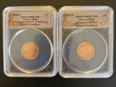 2009 Lincoln Cent Inaugral Edition lot. Birth and Early Childhood and Presidency - Image 1 of 2