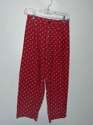 White Stag Womens Red w. White Polka Dots Linen Blend Capris Size Small (B75) - Image 1 of 4